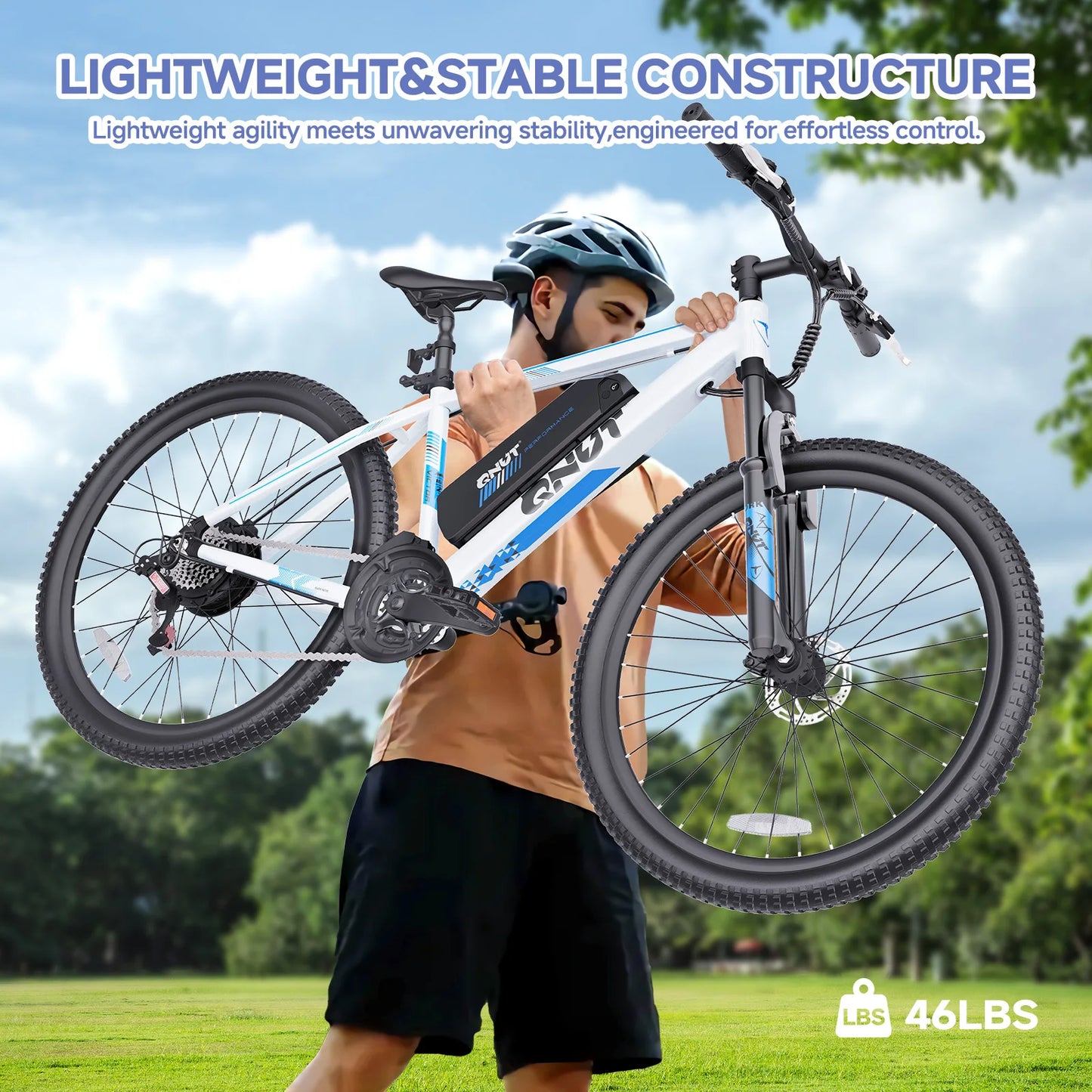 26" Electric Bike For Adults, Electric Mountain Bike With 1000w Peak Motor Electric Dirt Bike With Great Climbing Ability
