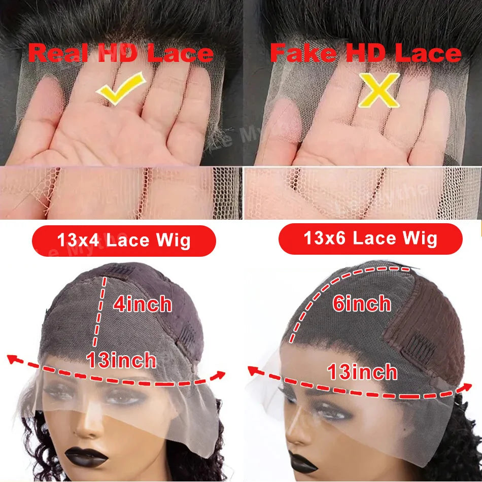 250 Density Highlight Ombre 100% Human Hair 13x6 HD Lace Frontal Wigs Body Wave 13x4 Lace Front Wig Water Loose Brown Brazilian