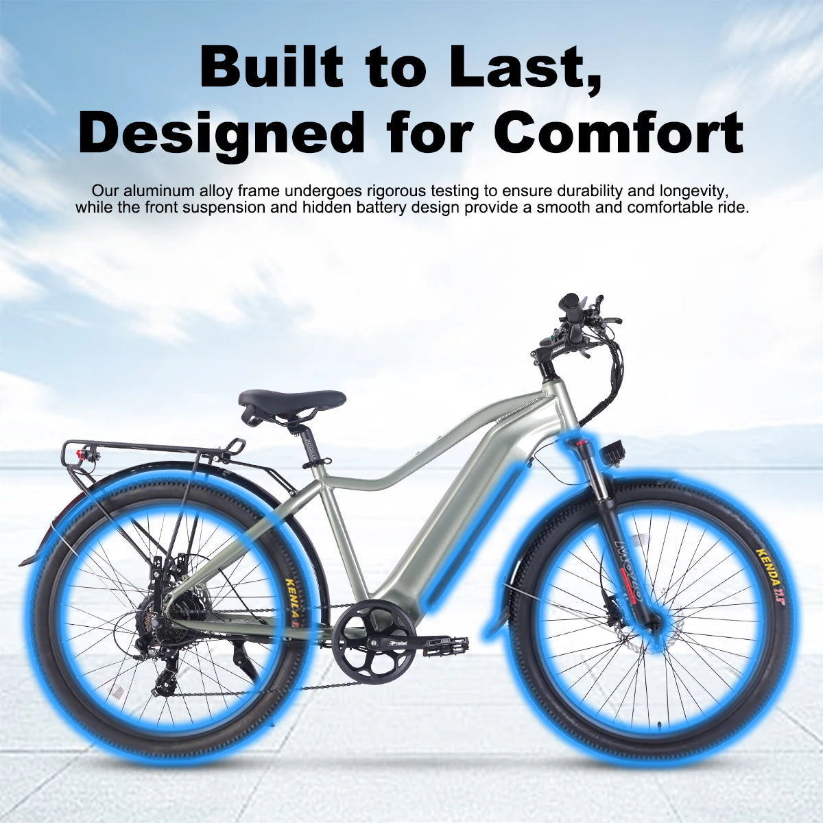 MTB EBike for Adults, 27.5 inch Electric Mountain Bicycle with Hidden Battery, 1400W Peak 48V Motor,15.6 ah Li-ion e bike