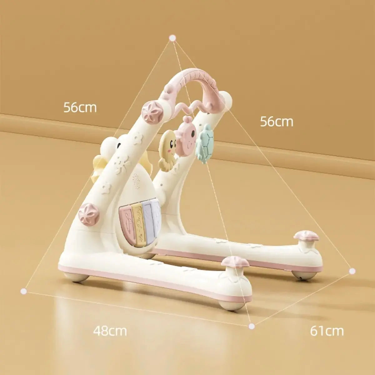 Baby Activity Gym with Kick Piano & Walker – Suitable for 0-6 Months to 1 Year