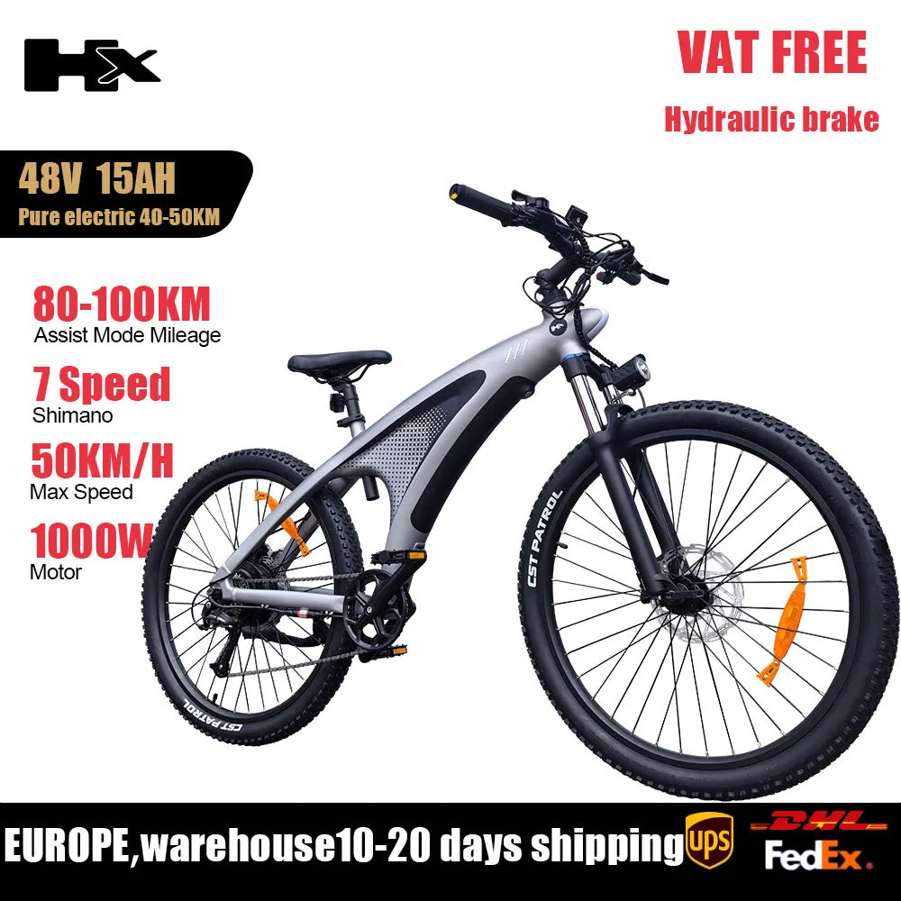 HX Q5 2000W Ebikes 57KM/H Electric Bicycle 27.5 Inch Adults Electric Bike Removable battery Electric E Bikes Mountain Ebike