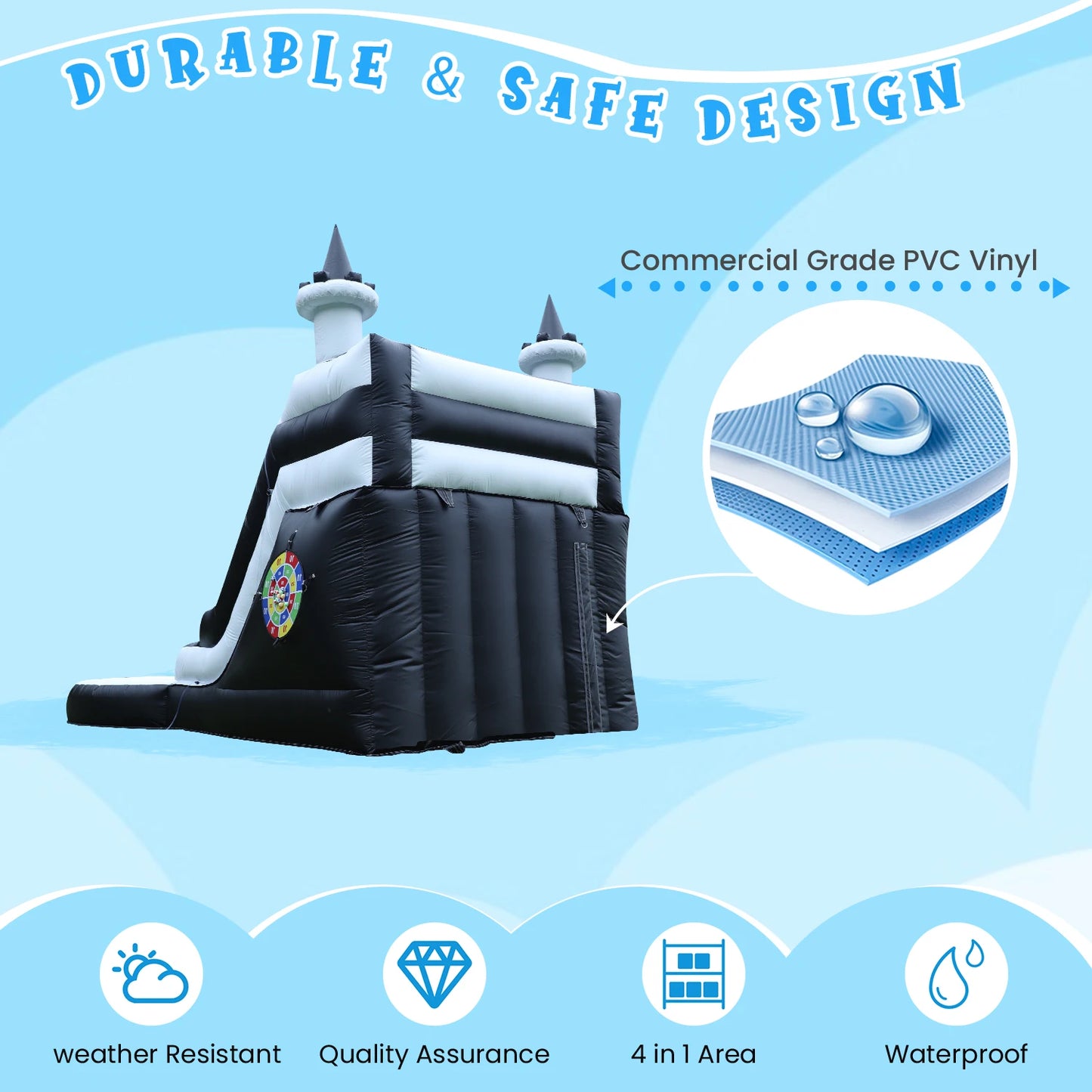 24FT Commercial Full PVC Inflatable Water Slide Park for Big Kids Birthday Party Children's playground, children's toys