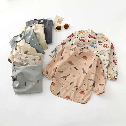 Children's Waterproof Anti-dress Bib Baby Eating Bib Super Soft Waterproof Baby Rice Pocket To Prevent Dirty Feeding