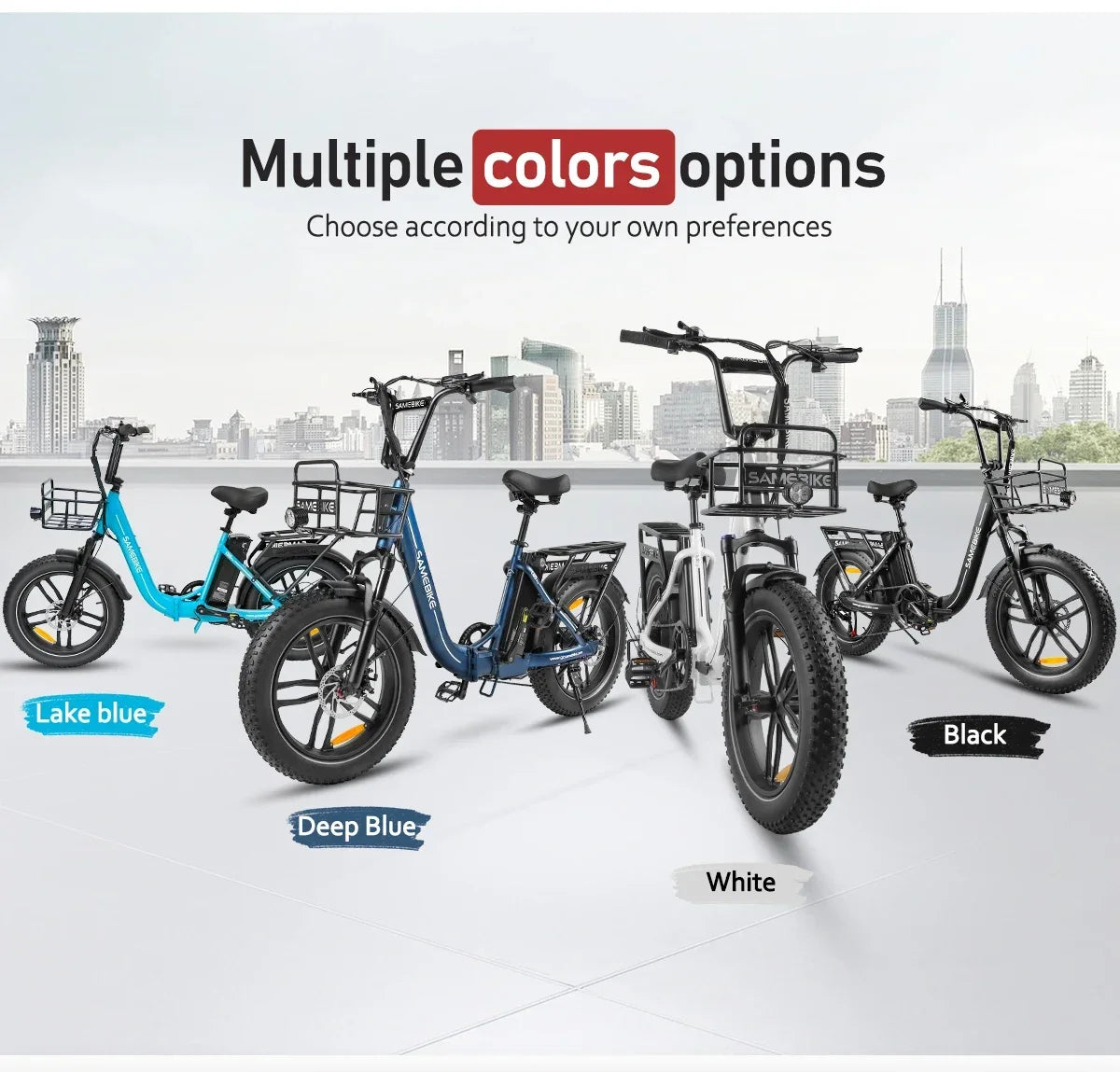 SAMEBIKE C05 PRO E-Bike 36V13AH Battery 350W 20Inch Tires Electric Bike  Adult City Commuter Electric Bicycle