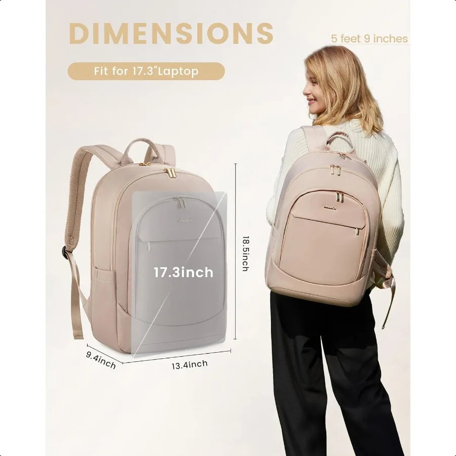 Laptop Backpack for Women Carry On Computer Backpack 17.3 Inch Work Backpack Purse Busin Bag with Laptop Compartment for Nurse