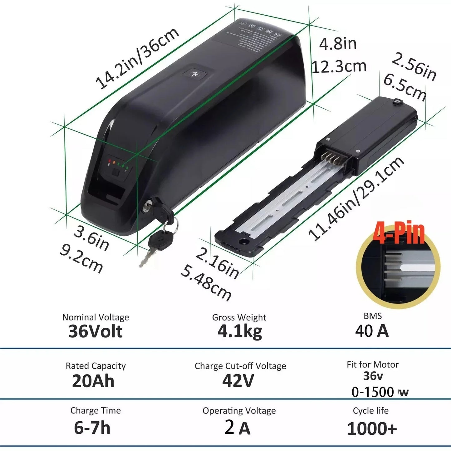 Hailong Electric Scooter Battery 36V 48V 15Ah-20Ah for 250W~1800W Motorcycle/bicycle Waterproof LithiumBattery + Charger