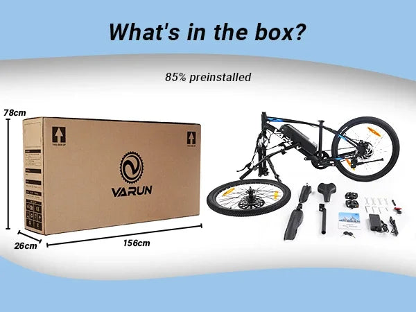 VARUN M24-1 E-Bike For Adults 250W Motor 36V 7.8Ah Battery Mountain Electric Bike 24 Inch Tires City Commuter Electric Bicycle