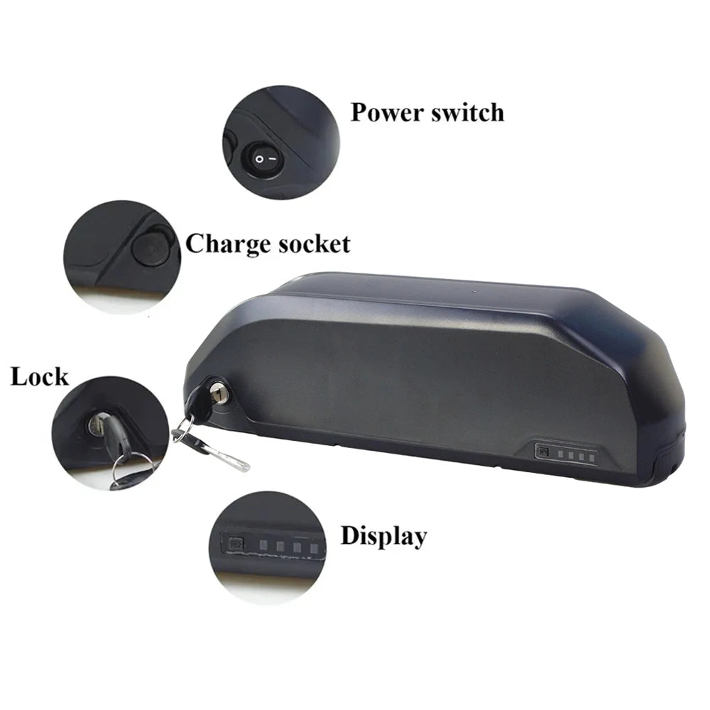 HiPEAK BONA Step-Over Folding E-bikeEbike 48V 15Ah Hailong Shark Ebike Frame Batteries
