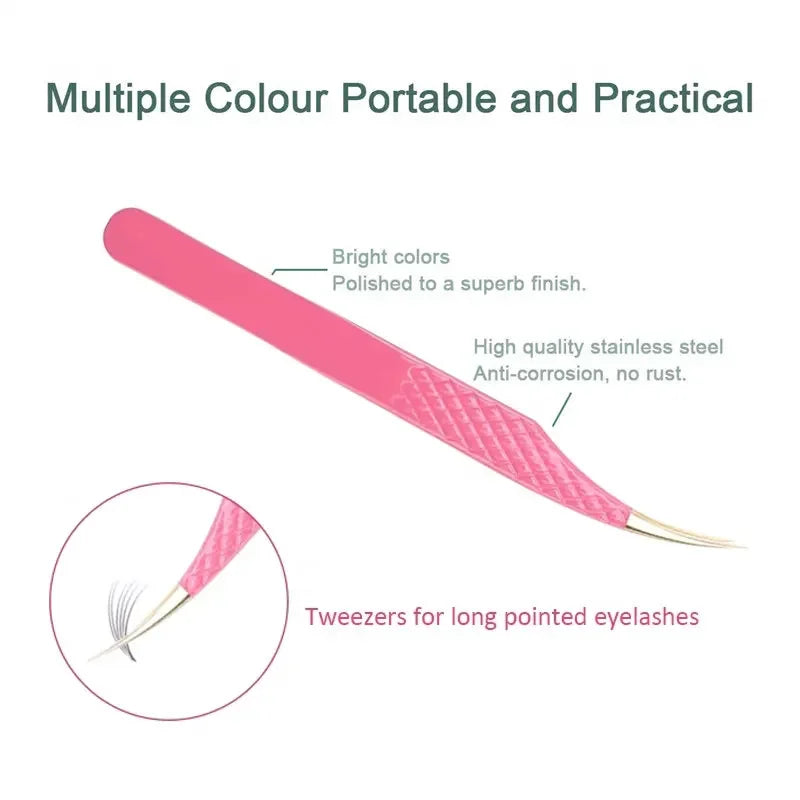 1PC False Lashes Eyelashes Extension Tweezers Mega volume Mink Make Fans Boot isolation Pliers Nail Clips Beauty make up Tools