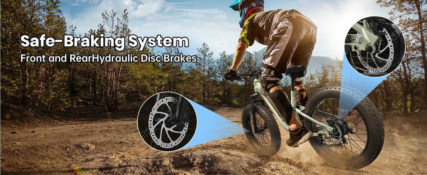 PUCKIPUPPY Boxer-ST Electric Bike 960W 48V 20AH Electric Bicycles 26" x 4" Fat Tire Full Suspension Ebike with 2-Year Warranty