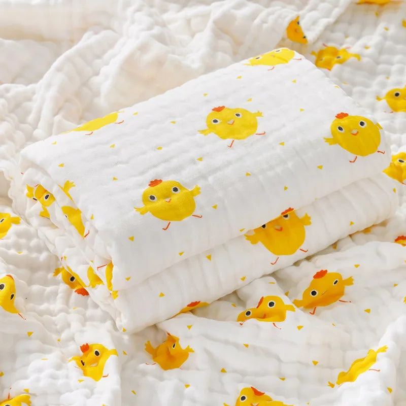 Baby bath towel, cotton four layer gauze, high-density baby product, newborn children's blanket towel, wrapped in newborn duvet