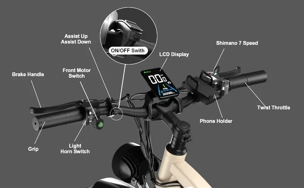 Ebike F1 2025 new 1000W 48V 16AH removable battery, 26-inch impact absorption tires, jungle beasts, adults mountain electric bik