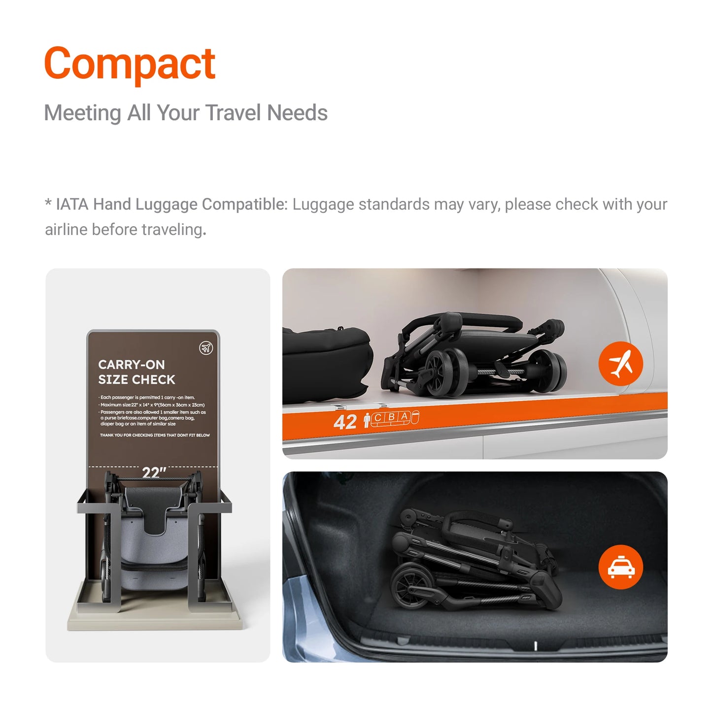 Ultra-Lightweight Travel Stroller - 9.9lbs Carbon Fiber Frame, UPF50+ Canopy & 5-Point Safety Belt(MAMAZING Ultra Air X, Black)