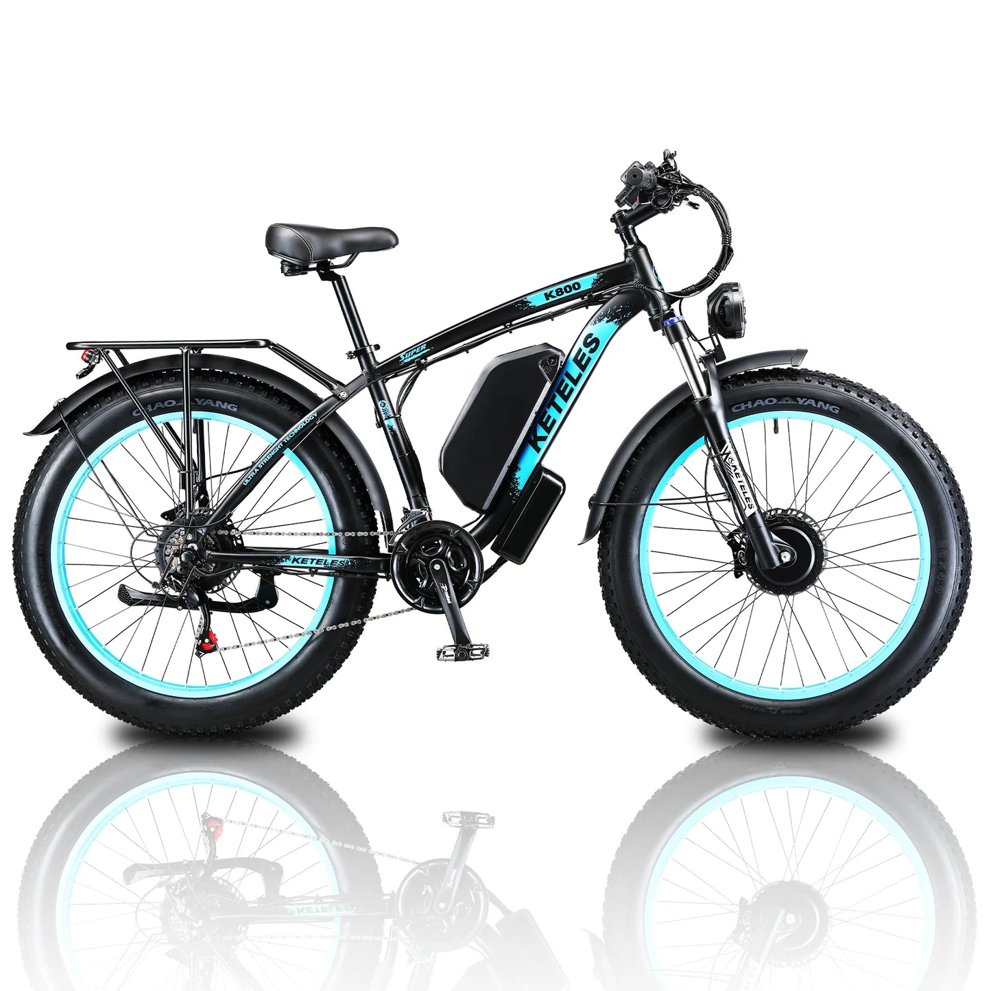 KETELES 2000W Dual Motor K800 Electric Bicycle For Adults Mountain Fat Bike 23ah Lithium Battery 48V Electric Hybrid Bike