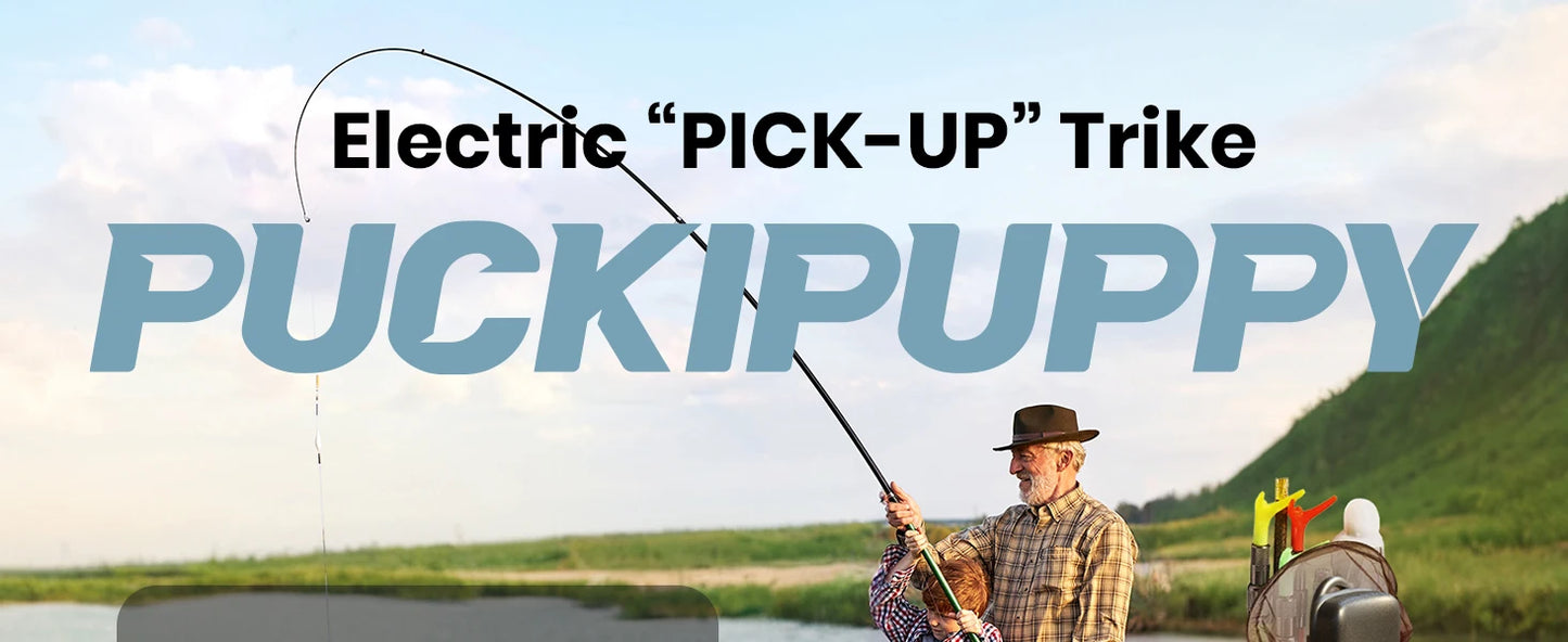 PUCKIPUPPY Electric Tricycle for Adult with 960W Peak Motor 60 Miles Range Pickup Class Trike 500 Lbs Load Electric Trike