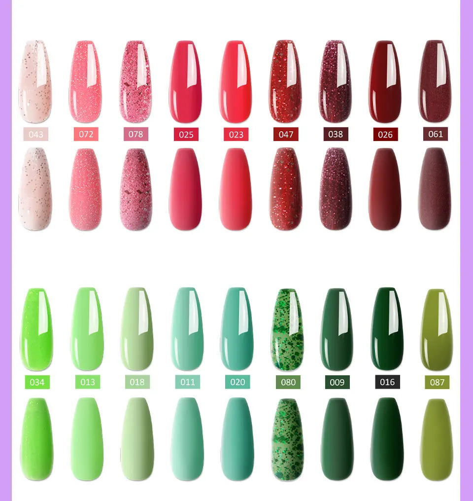 Nail Gel Polish Kit 21PCS 8ML Glitter Nails Art Gel Varnish for Beginner Manicure Salon & Home Professional Art DIY Supplies Set