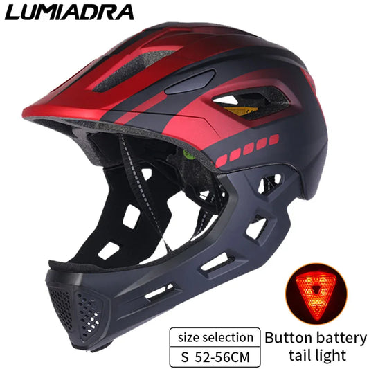 Lumiadra Detachable Kids Full Face Bike Helmets for Children Balance Car Cycling MTB Skateboard Head Protection Bicycle Helmet