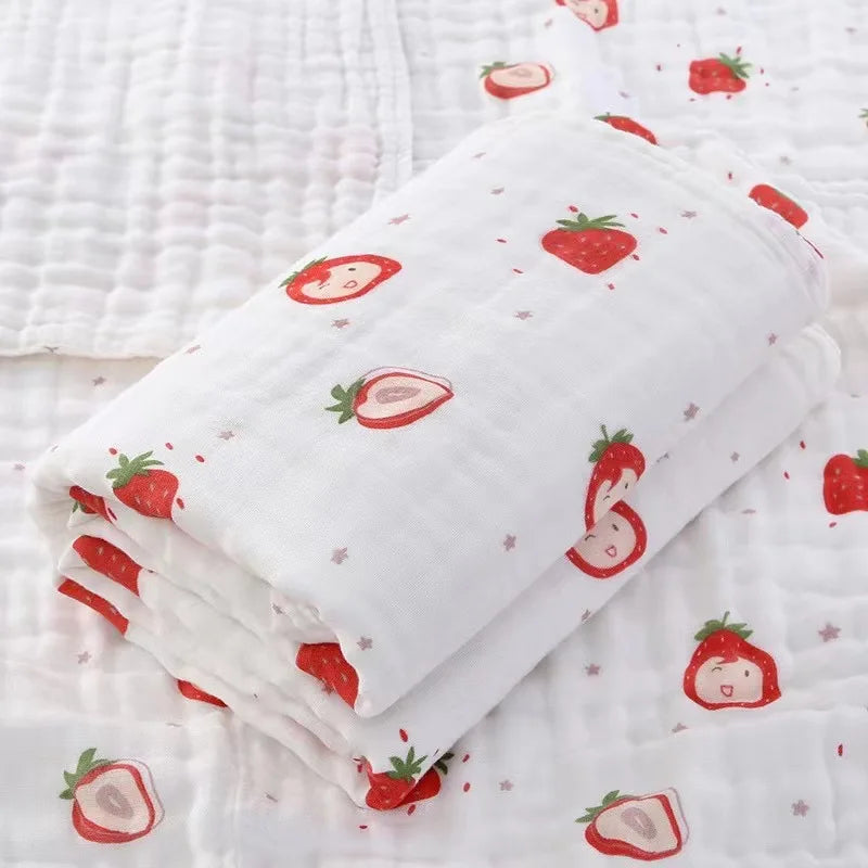 Baby bath towel, cotton four layer gauze, high-density baby product, newborn children's blanket towel, wrapped in newborn duvet