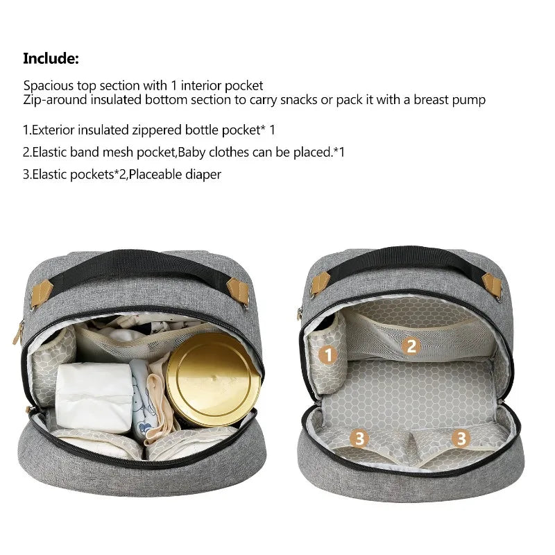 Baby Bag Diaper Bag Backpack Baby Bottle Bag for Parents Stylish Baby Bag OrganizerSophisticated and Spacious Mommy Bag