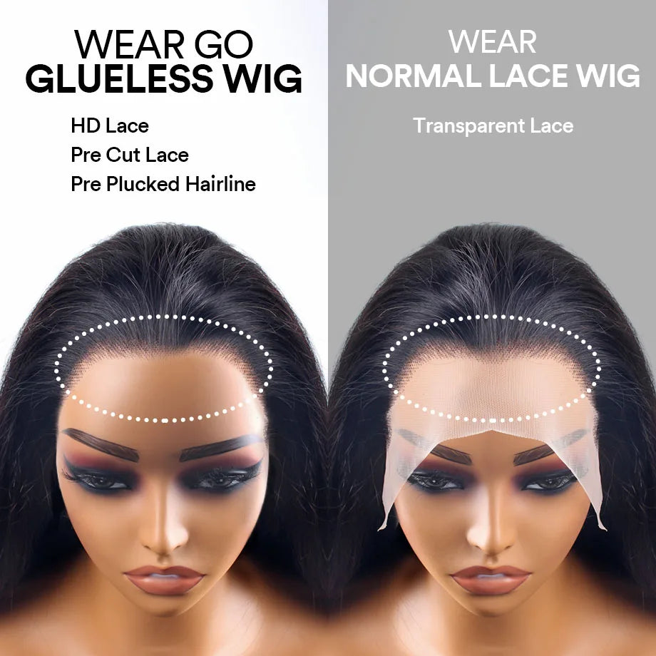 Silkwave Pre Cut Wear Go Body Wave Glueless Wig Human Hair 100% Pre plucked 4x4 5x5 Transparent Lace Closure Wig for Black Women
