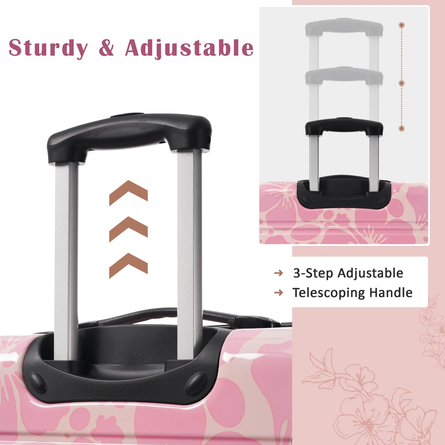 Hardshell Luggage Sets 3 pcs Spinner Suitcase with TSA Lock Lightweight-20"+24"+28" Luggages