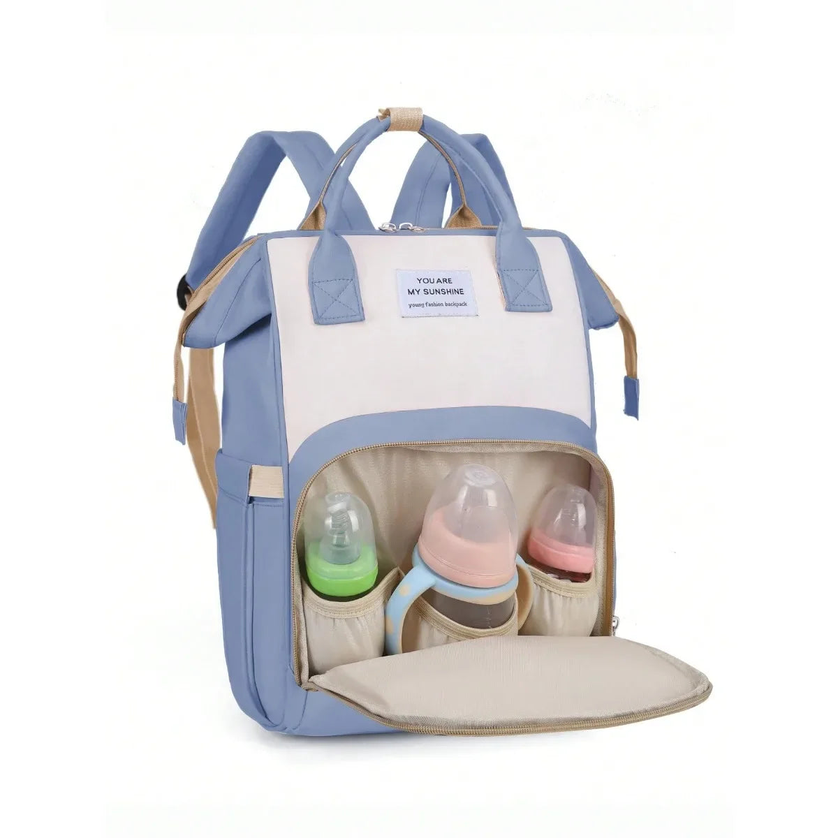 Fashion Diaper Bag Backpack Waterproof Mommy Bag, Large Capacity Diaper Bag  for Baby Boy Girl, with Insulated Pockets