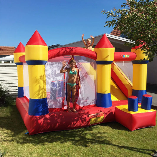 Inflatable Bouncy Castle Jumping House With Blower Inflatable Bouncer Castle Kids Courtyard Inflatable Games Trampline