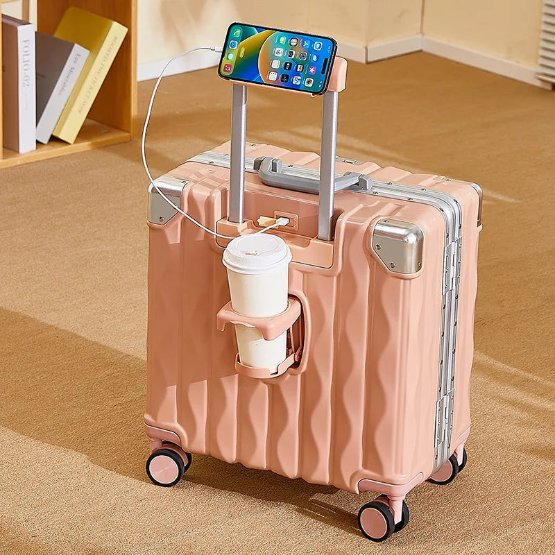 Luggage Sets Suitcase Women's Boarding Trolley Case Small and Lightweight 18-inch Quality Travel Password