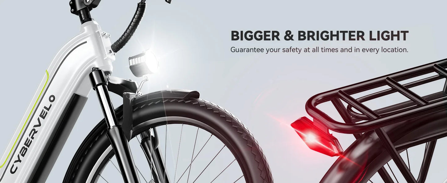 Cybervelo EK7 1000 Peak Electric Bike,80 Miles Removable Battery Ebike, 26" Electric E Bike with 7-Speed,Adult Electric Bicycles