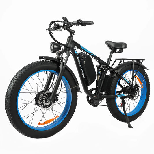 BAOLUJIE DP-2603 Adult E-bike 1500W*2 Motor 48V25Ah Battery Commute Electric Bike 26-inch Fat Tire E-Mountain Bike 21 Speeds