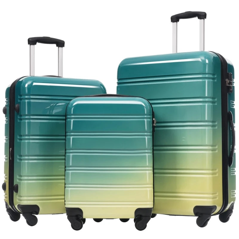 Hardshell Luggage Sets 3 Piece Gradient Color Expandable Suitcase with Spinner Wheels and TSA Lock Lightweight 20" 24" 28" Avail