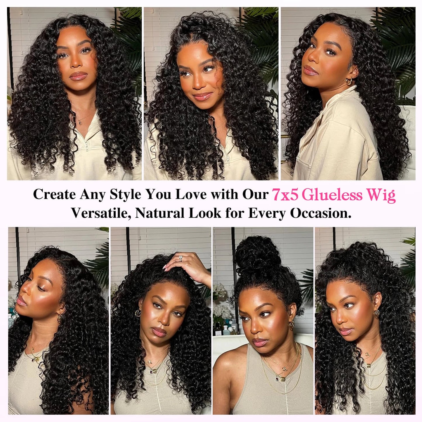 300% Density 13x6 HD Burmese Curly Human Hair Wig Glueless Wear And Go 100% Human Hair Water Wave Wigs with Spiral End for Women