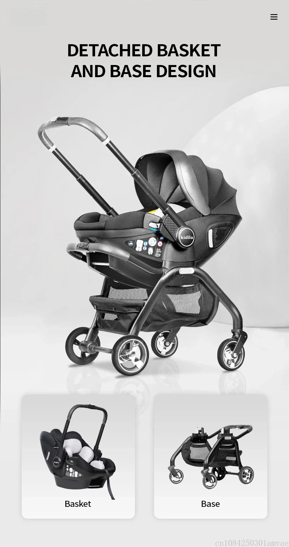 New baby stroller, Multi functional two-way newborn stroller, baby car seat ECE, 4in1 baby carriage