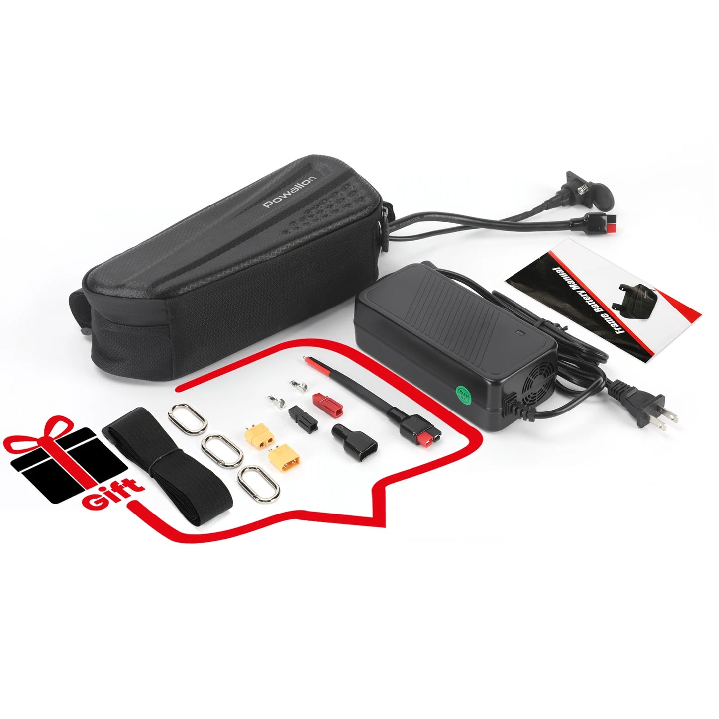 36V 48V EBIKE Battery - 10AH 13AH 20AH Options, E-Bike Triangle Battery with Hard Case Waterproof Case Bag, A+ Branded Cells