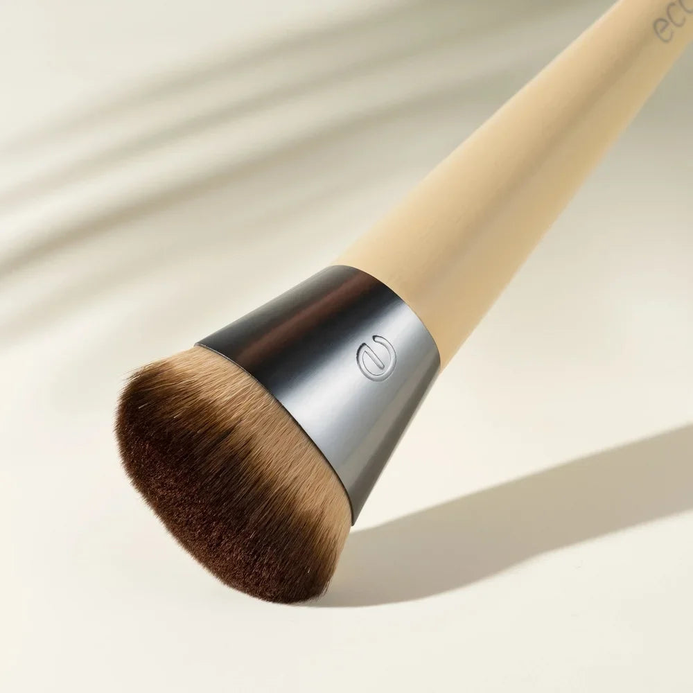 Wonder Cover Foundation Brush Oval Shape Blending Brush Liquid Cream Stick Makeup Application Sensitive Skin Eco-Friendly Bamboo