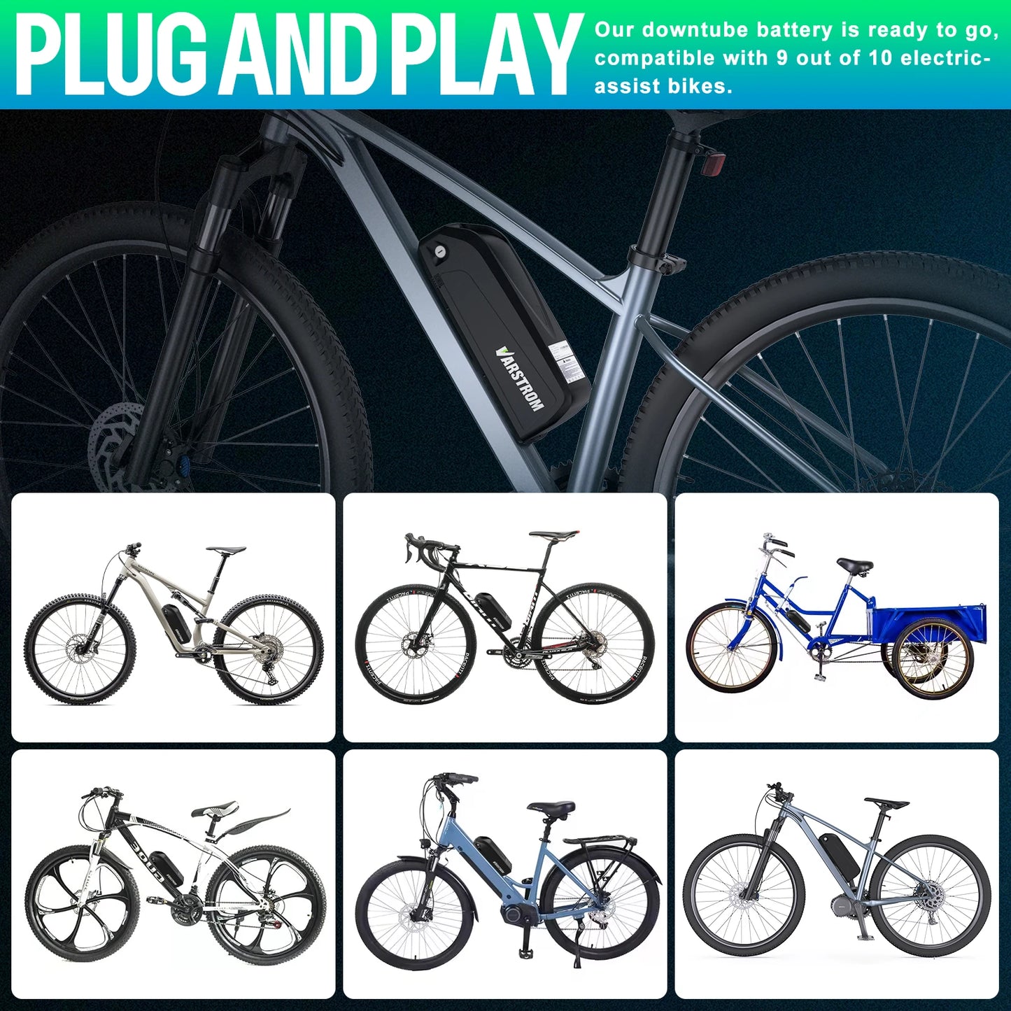 Electric Bike Battery Hailong 48V 36V 52V 20AH 30AH Downtube Pack with Original 21700 Cell 40A BMS for BBS02 TSDZ8 E-Bike Motor