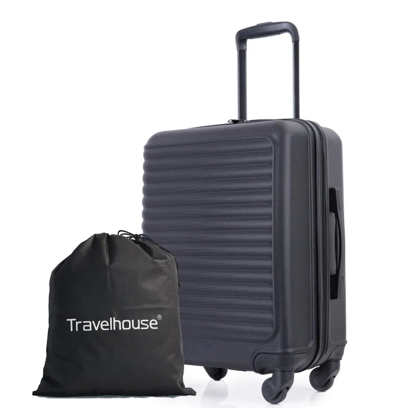 Travelhouse 20" Carry on Luggage Lightweight  Hardside Suitcase with Spinner Wheels