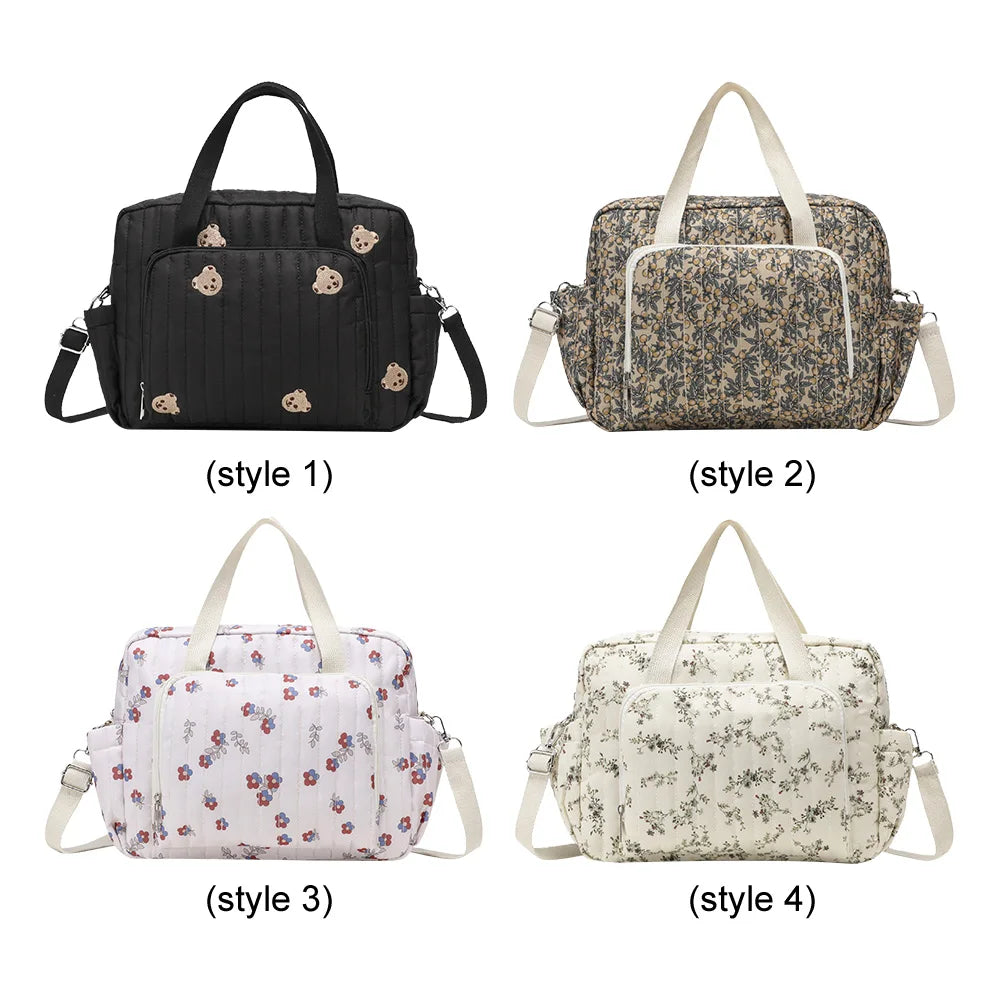 Floral Maternity Bag Large Capacity Maternity Pack Toiletry Luggage Bag for Labor and Delivery