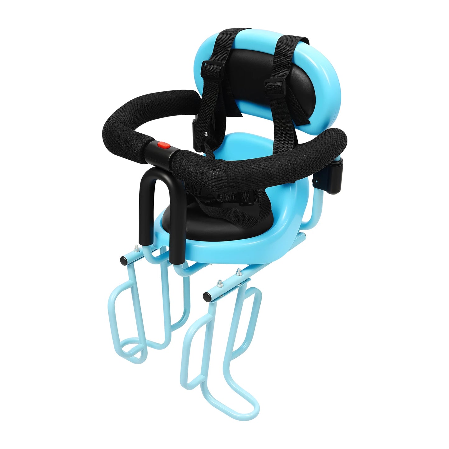Safe Seat Cushion Rear Child Bike Seat Kids Seats with Safety Belt Attachment to Bike for Children 6 Months -6 Years Blue