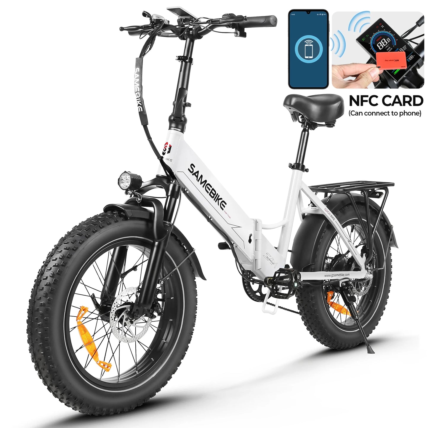 750W brushless motor 48V 13AH 20 inch thick tire disc brake foldable multi terrain 7-speed adjustable adult electric bicycle