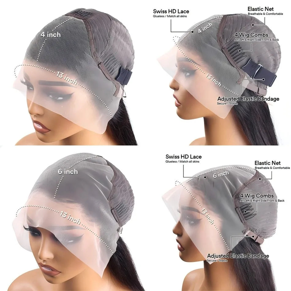 427 Highlight Body Wave Human Hair Wigs 13X6 Hd Lace Frontal Wig 230 Density Brazilian Colored 40 Inch Lace Front Wigs For Women