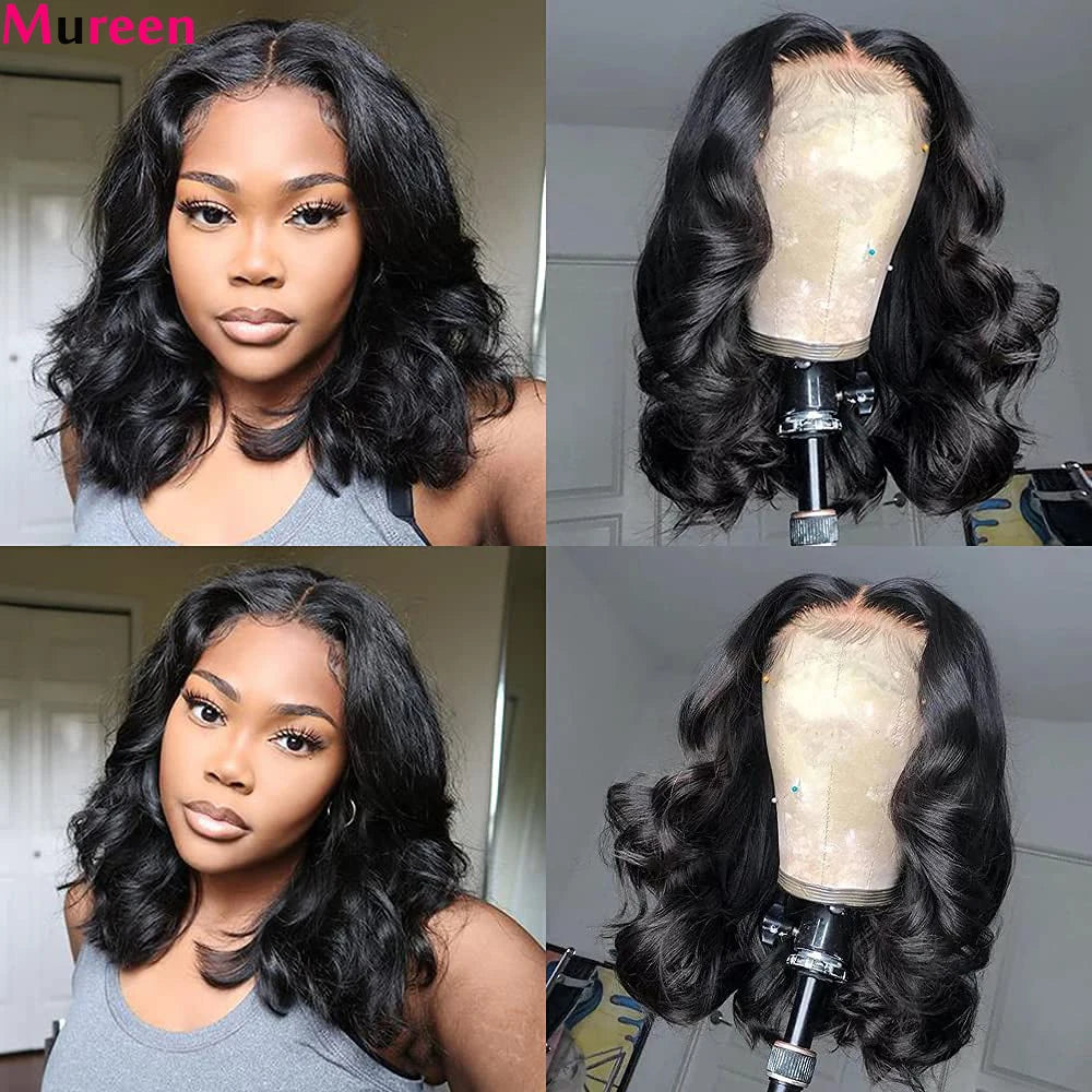 Mureen Hair Body Wave Wear And Go Glueless Bob Wig For Women Ready To Go Human Hair Wigs 5x5 Lace Closure Wig Human Hair