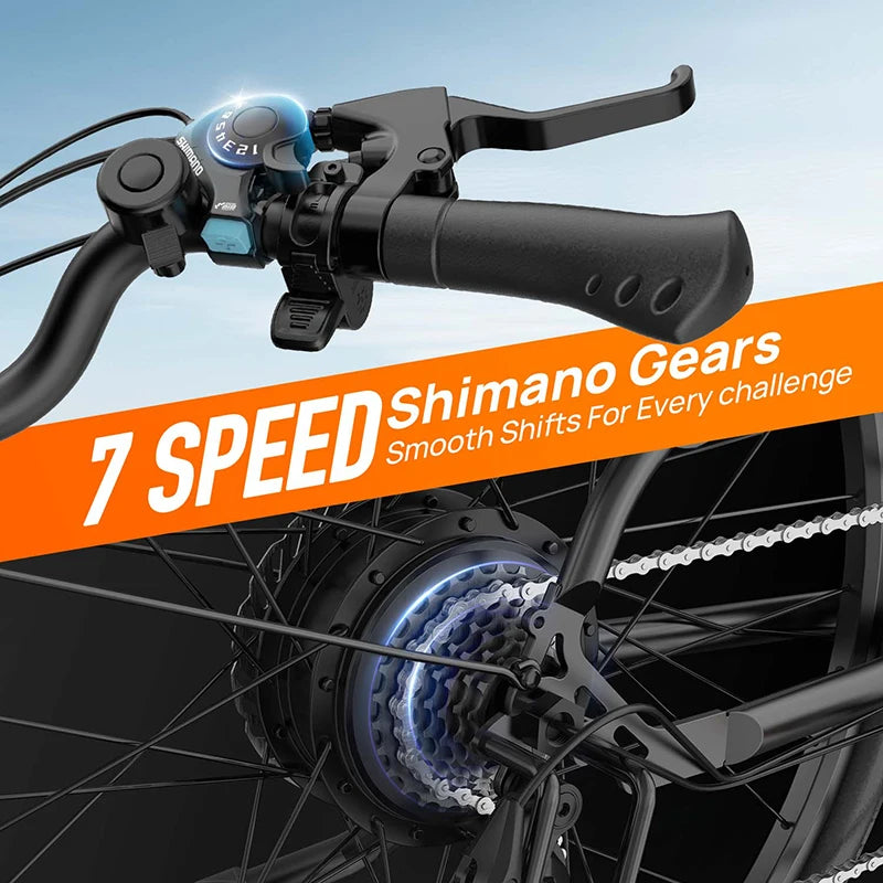 Electric Bike 250W Brushless Motor 36V13AH Lithium Battery High Carbon Steel Frame Electric Bicycle 26inch Off-road Tire E-bike