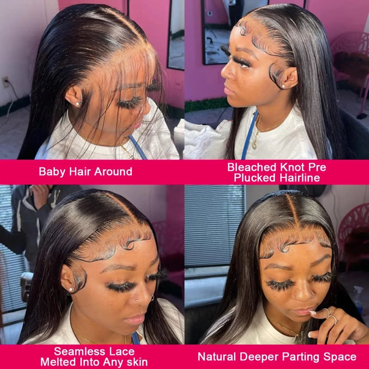 40 42 Inch 5x5 13x4 HD Transparent Lace Front Human Hair Wigs 200 Density 13x6 Bone Straight Lace Frontal wig For Black Women