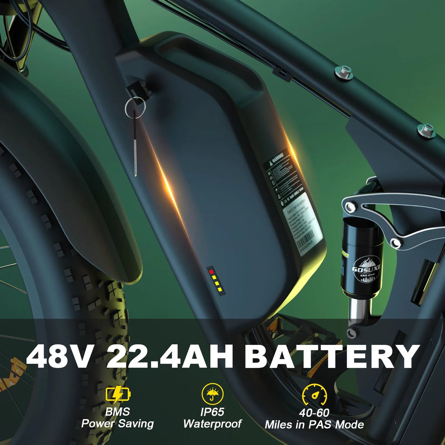 Zeegr S1 Electric Mountain Bike - Dual Motor, Full Suspension, 35MPH Speed, 80 Mile Range, Perfect for Off-Road Adventures