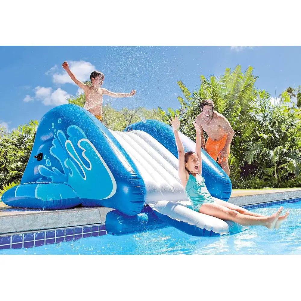 Inflatable Kool Splash Water Slide with Sprayers for Ages 6+, Play Center Pool Slide for Kids & Adults