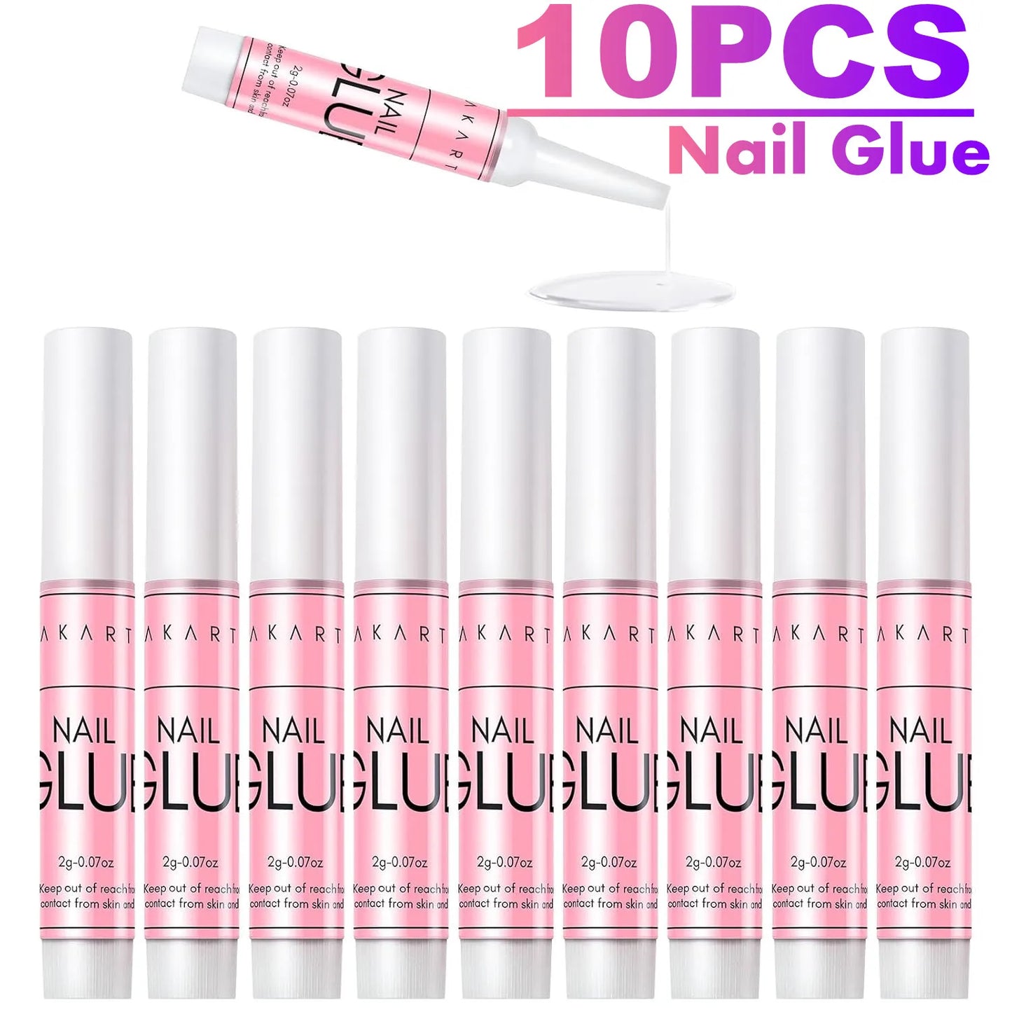 Makartt Nail Glue with Glue Remover Kit,  Super Strong Nail Glue for Acrylic Nails Press On Nails,30ML/ 50ML Glue off Debonder