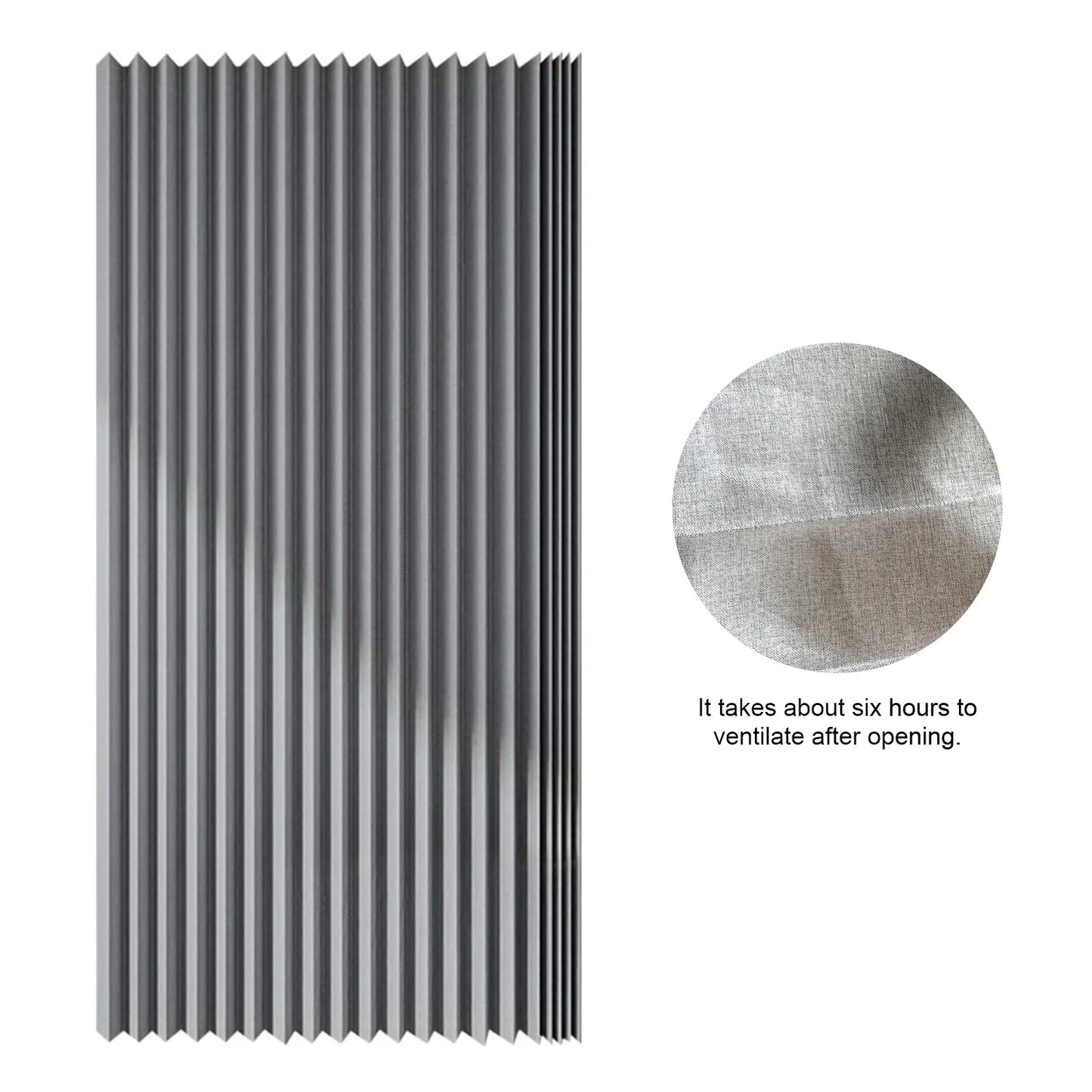 Foldable Magnetic Shower Curtain Waterproof Bathroom Curtain with 14 Hooks Modern Bath Curtain for Bathroom