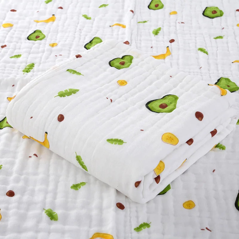 Baby bath towel, cotton four layer gauze, high-density baby product, newborn children's blanket towel, wrapped in newborn duvet