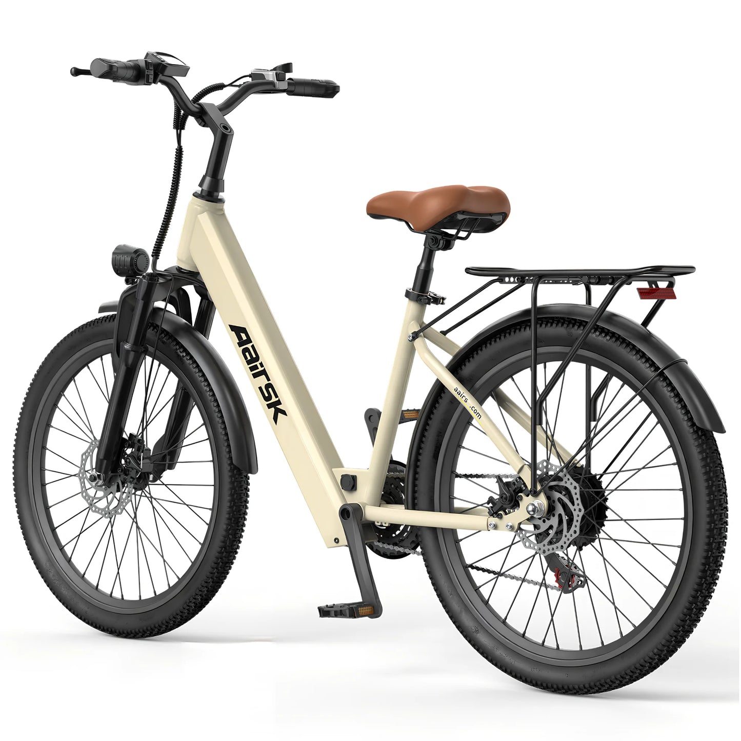 Electric Bike Adults Peak 750W 23MPH Commuting Electric Mountain Bike 36V Lithium Battery,7-Speed,24" Tire Front Fork Suspension
